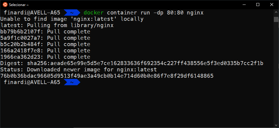 Deploy do container do nginx